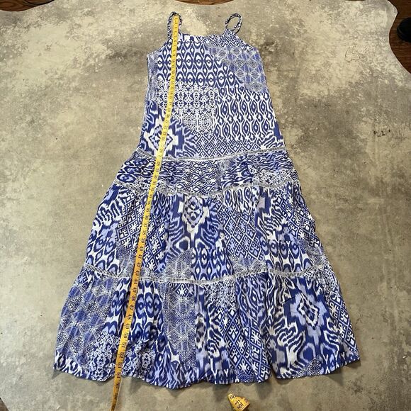 Sea Lustre Dress Womens XS Indie Lace Maxi‎ Long Blue Rayon Bpho - Picture 3 of 8